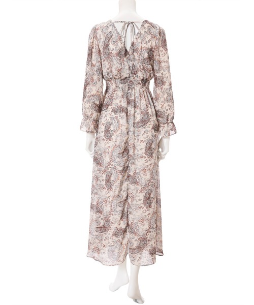 fifth（フィフス）の「エスニックプリントカシュクールワンピース（ワンピース・レディース・イエロー/ベージュ・MEDIUM）」の6枚目の写真