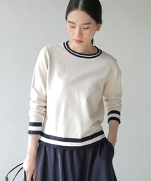 AMERICAN HOLIC | 配色クルーネックニットプルオーバー(ニット/セーター)