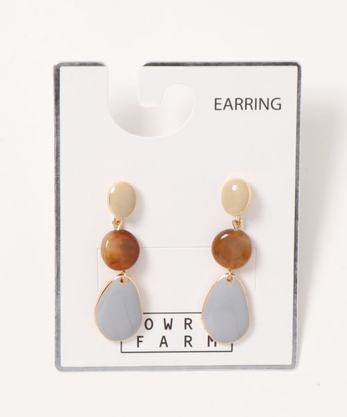 LOWRYS FARM（ローリーズファーム）の「エポ＊ジュシサガリイヤリング　878090（イヤリング・レディース・イエロー/ブラウン/グレー・FREE）」の2枚目の写真