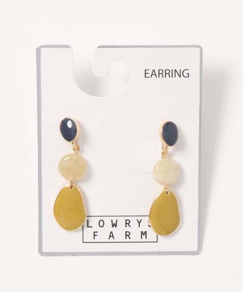 LOWRYS FARM（ローリーズファーム）の「エポ＊ジュシサガリイヤリング　878090（イヤリング・レディース・イエロー/ブラウン/グレー・FREE）」の3枚目の写真