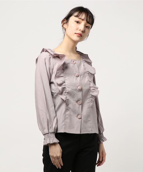 ParAvion(パラビオン)の「レトロボタンブラウス(シャツ/ブラウス)」|ラベンダー