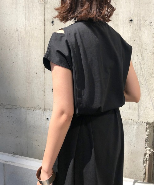 &g'aime（アンジェム）の「【&g'aime】肩スリットロングチュニック（Tシャツ/カットソー・レディース・ブラック/モカ/チャコール・FREE）」の19枚目の写真