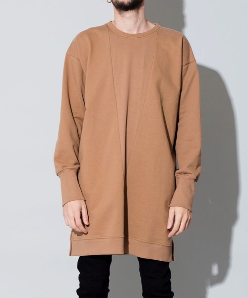 NO ID.（ノーアイディ）の「【NO ID.】Big Gusset Pullover / ビッグ ガゼット プルオーバー（Tシャツ/カットソー・メンズ・ブラック/グレー/ベージュ・ONE SIZE）」の4枚目の写真