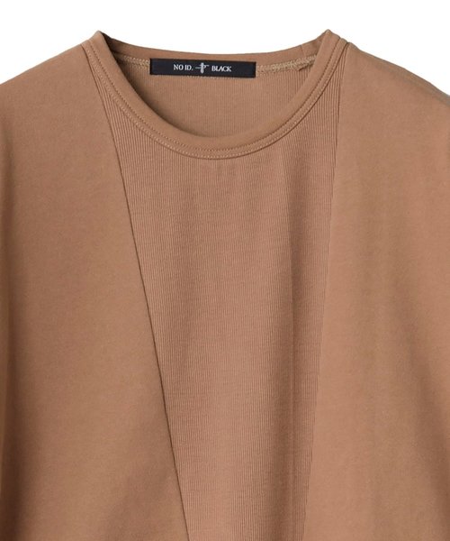 NO ID.（ノーアイディ）の「【NO ID.】Big Gusset Pullover / ビッグ ガゼット プルオーバー（Tシャツ/カットソー・メンズ・ブラック/グレー/ベージュ・ONE SIZE）」の9枚目の写真