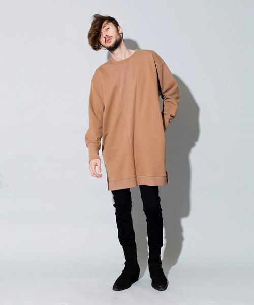 NO ID.（ノーアイディ）の「【NO ID.】Big Gusset Pullover / ビッグ ガゼット プルオーバー（Tシャツ/カットソー・メンズ・ブラック/グレー/ベージュ・ONE SIZE）」の14枚目の写真