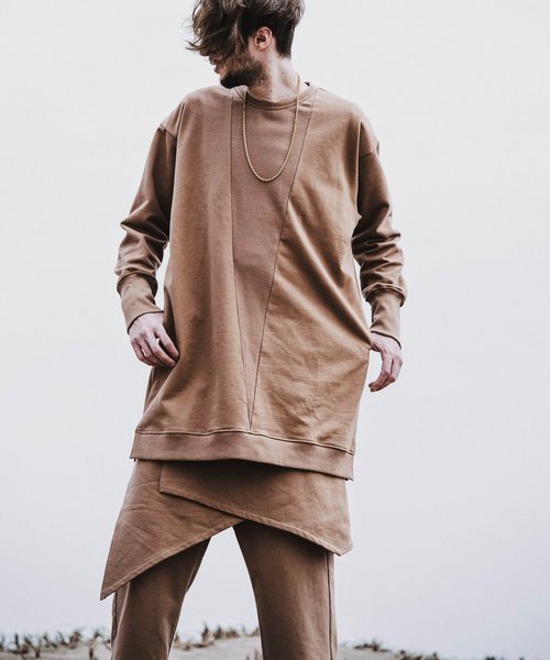 NO ID.（ノーアイディ）の「【NO ID.】Big Gusset Pullover / ビッグ ガゼット プルオーバー（Tシャツ/カットソー・メンズ・ブラック/グレー/ベージュ・ONE SIZE）」の17枚目の写真