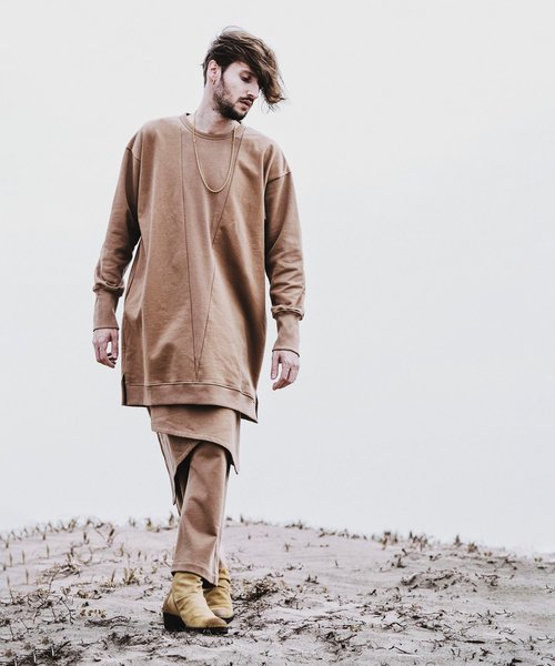 NO ID.（ノーアイディ）の「【NO ID.】Big Gusset Pullover / ビッグ ガゼット プルオーバー（Tシャツ/カットソー・メンズ・ブラック/グレー/ベージュ・ONE SIZE）」の19枚目の写真