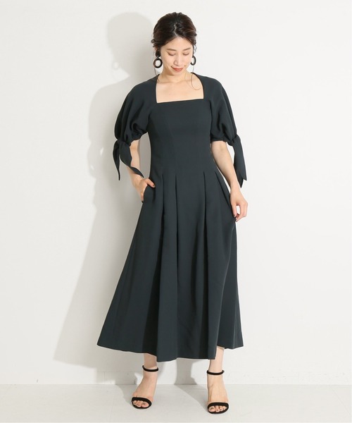 Par ワンピース Iena ヴェルメイユパーイエナ のファッション Vermeil Par リボンスリーブデコルテワンピース ワンピース Vermeil