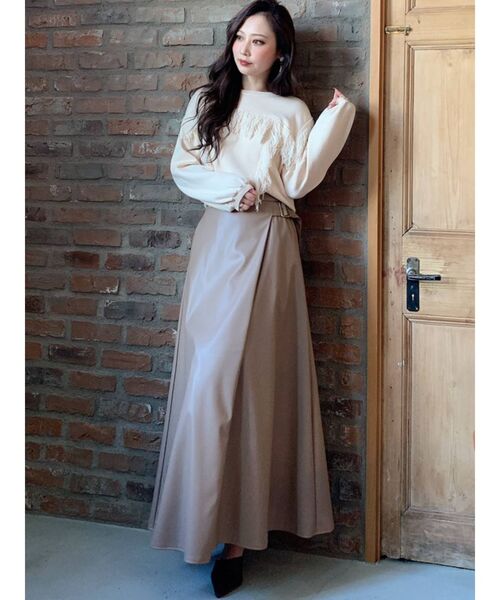 RESEXXY（リゼクシー）の「フェイクレザーフレアスカート（スカート・レディース・ブラック/ベージュ/ブラウン・FREE）」の17枚目の写真