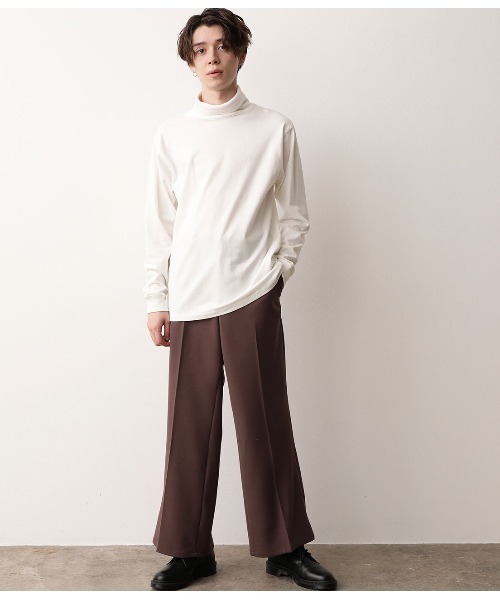 JUNRED（ジュンレッド）の「タートルネックロングスリーブT　（Tシャツ/カットソー・メンズ・ホワイト/ブラック・S/M/L）」の3枚目の写真