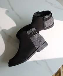 VIVIAN | 軽量ソール＆ローヒールベルテッドショートブーツ(ブーツ)