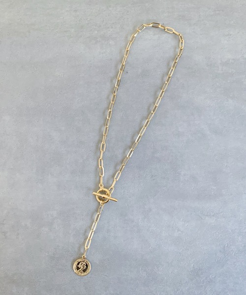 CLEA（クレア）の「Ｙ字コインチェーンネックレス（ネックレス・レディース・シルバー/ゴールド・FREE）」の4枚目の写真