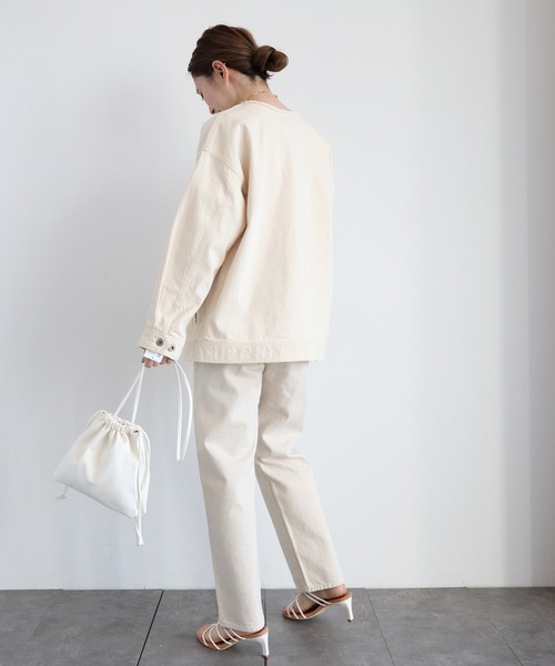 AMERICAN HOLIC（アメリカンホリック）の「ノーカラーCPOブルゾン（ブルゾン・レディース・オフホワイト/インディゴブルー・FREE）」の21枚目の写真