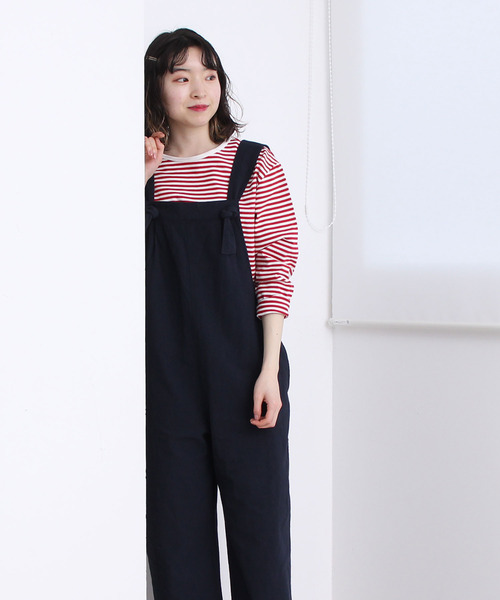 PAR ICI（パーリッシィ）の「シボコットン サロペットパンツ