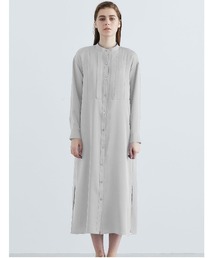 タック切り替えシャツワンピース
