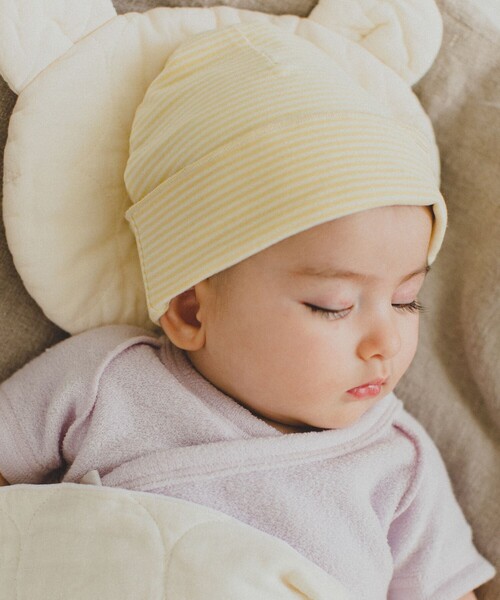 こども ビームス（コドモビームス）の「GRAY LABEL / BABY Beanie（6~12ヶ月）（ニットキャップ/ビーニー・キッズ・レッド系その他2/ブラック系その他2/イエロー系その他2/ブルー系その他3/クリーム/ブラウン系その他3・0-6M/6-12M）」の6枚目の写真