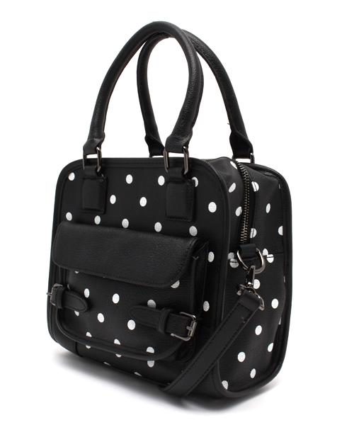 ROSE BUD（ローズバッド）の「M02990-1 LEATHER SMALL SQUARE BAG（ショルダーバッグ・レディース・ブラック/パープル/ブラック×ホワイト・ONE SIZE）」の6枚目の写真