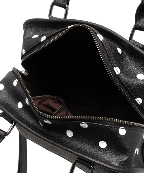 ROSE BUD（ローズバッド）の「M02990-1 LEATHER SMALL SQUARE BAG（ショルダーバッグ・レディース・ブラック/パープル/ブラック×ホワイト・ONE SIZE）」の12枚目の写真