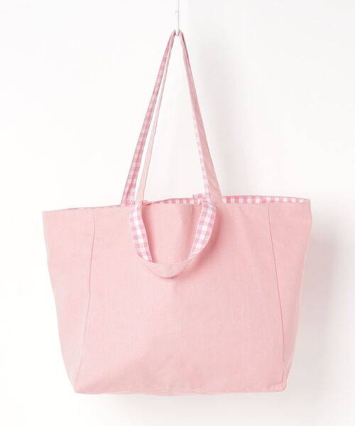 SFW（エスエフダブリュー）の「リバーシブル トート&ショルダーバッグ ギンガムチェック（トートバッグ・レディース・ブラック/イエロー/カーキ/ブルー/ピンク・FREE）」の7枚目の写真