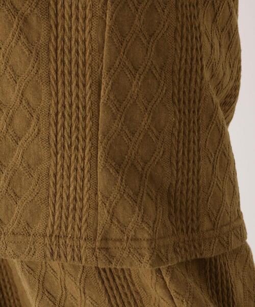 pink adobe(ピンクアドベ)の「◆【M-LL】ふくれジャカードトッパーカーディガン(カーディガン/ボレロ・レディース・ダークブラウン/アイボリー/キャメル・40/38/42)」の12枚目の写真