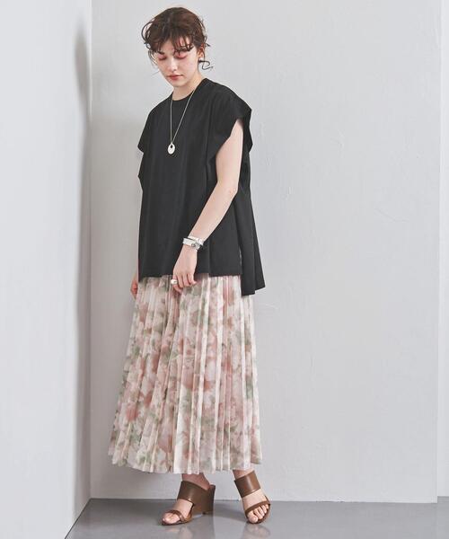 SACRA（サクラ）の「＜SACRA（サクラ）＞フレンチスリーブ カットソー（Tシャツ/カットソー・レディース・ホワイト/ブラック/ライトピンク・38）」の2枚目の写真