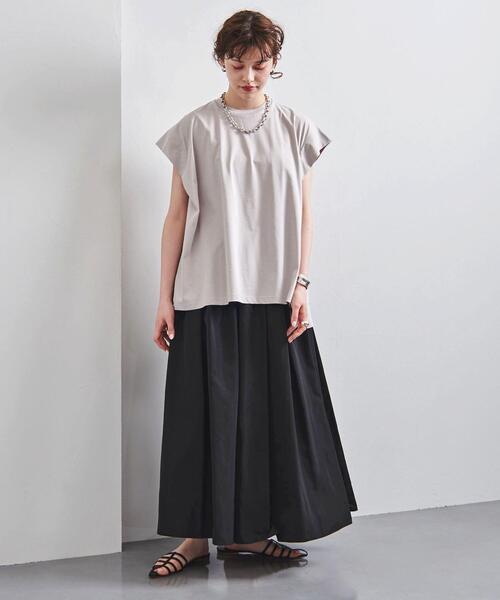 SACRA（サクラ）の「＜SACRA（サクラ）＞フレンチスリーブ カットソー（Tシャツ/カットソー・レディース・ホワイト/ブラック/ライトピンク・38）」の4枚目の写真