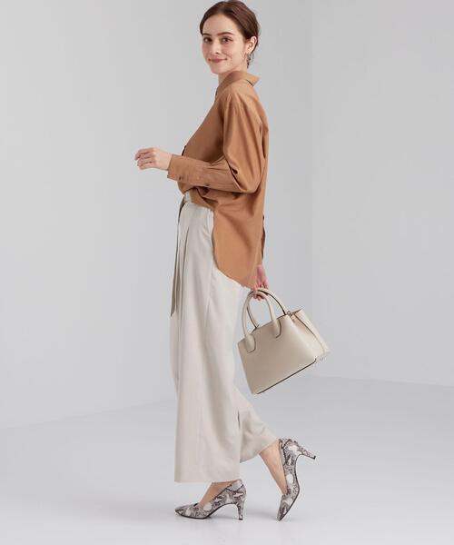 green label relaxing(グリーンレーベルリラクシング)の「◆CB リネンライク カレンダー ワイド パンツ -BP ◇No13◇(その他パンツ・レディース・ナチュラル/ダークブラウン/オレンジ・34/36/38/40/42/44/46)」の15枚目の写真