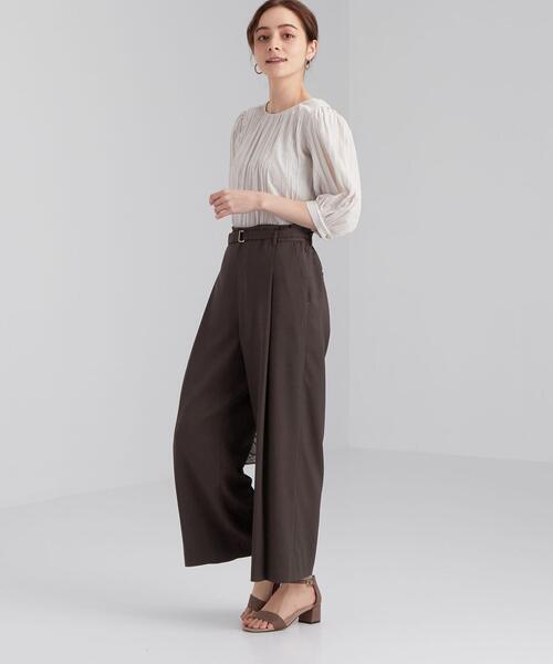 green label relaxing(グリーンレーベルリラクシング)の「◆CB リネンライク カレンダー ワイド パンツ -BP ◇No13◇(その他パンツ・レディース・ナチュラル/ダークブラウン/オレンジ・34/36/38/40/42/44/46)」の19枚目の写真