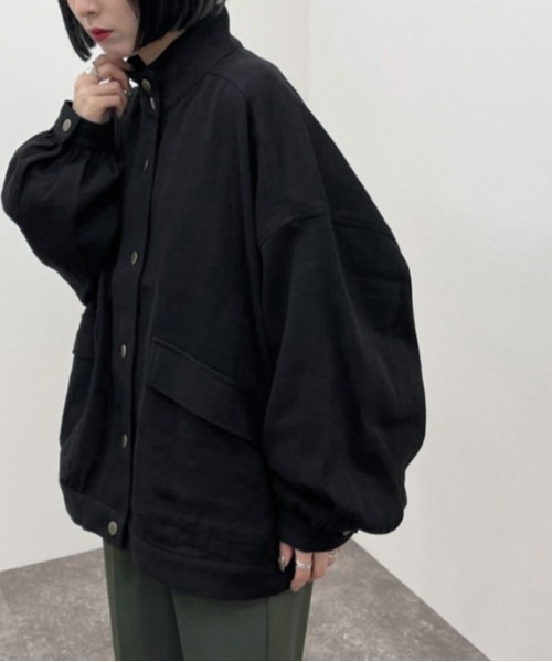 apres jour mignon(アプレジュールミニョン)の「バックレースアップミリタリーブルゾン【ZOZOTOWN限定アイテム】(ブルゾン・レディース・カーキ/ブラック・フリー/X-LARGE)」の7枚目の写真
