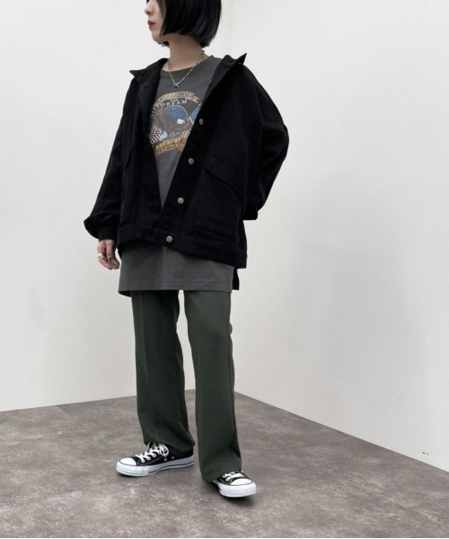 apres jour mignon(アプレジュールミニョン)の「バックレースアップミリタリーブルゾン【ZOZOTOWN限定アイテム】(ブルゾン・レディース・カーキ/ブラック・フリー/X-LARGE)」の11枚目の写真