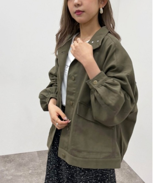 apres jour mignon(アプレジュールミニョン)の「バックレースアップミリタリーブルゾン【ZOZOTOWN限定アイテム】(ブルゾン・レディース・カーキ/ブラック・フリー/X-LARGE)」の21枚目の写真