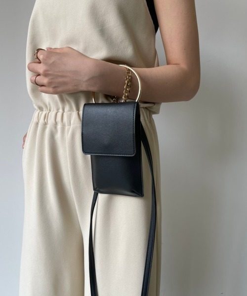 NEUNA(ヌナ)の「組み合わせショルダーバッグモバイルケースiphoneケース(ショルダーバッグ・レディース・ブラック/ベージュ/アイボリー・FREE)」の17枚目の写真