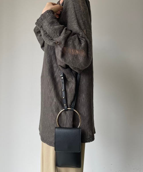 NEUNA(ヌナ)の「組み合わせショルダーバッグモバイルケースiphoneケース(ショルダーバッグ・レディース・ブラック/ベージュ/アイボリー・FREE)」の13枚目の写真