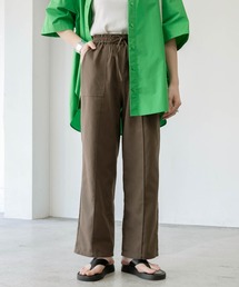 リネンライク センタータックイージーパンツ