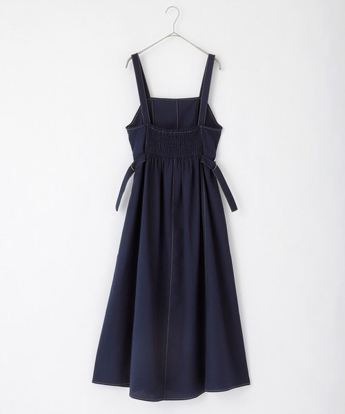 BONLECILL(ボンルシール)の「サイドベルト付きジャンスカワンピース(ジャンパースカート・レディース・ネイビー/アイボリー・FREE)」の10枚目の写真