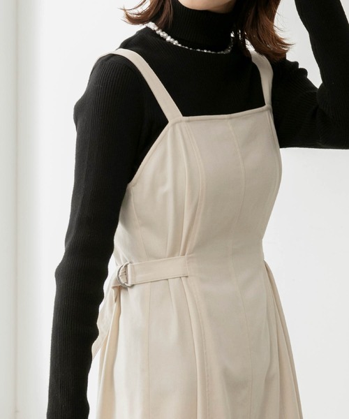 BONLECILL(ボンルシール)の「サイドベルト付きジャンスカワンピース(ジャンパースカート・レディース・ネイビー/アイボリー・FREE)」の16枚目の写真
