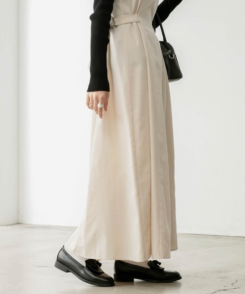 BONLECILL(ボンルシール)の「サイドベルト付きジャンスカワンピース(ジャンパースカート・レディース・ネイビー/アイボリー・FREE)」の14枚目の写真