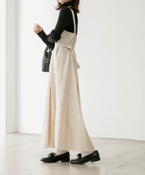 BONLECILL(ボンルシール)の「サイドベルト付きジャンスカワンピース(ジャンパースカート・レディース・ネイビー/アイボリー・FREE)」の12枚目の写真