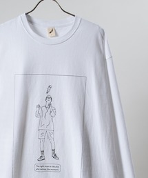 手書き風 イラストロングTシャツ