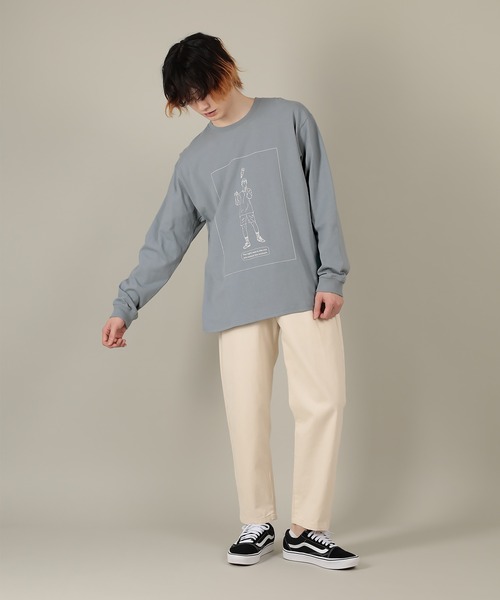 SlashDate(スラッシュデイト)の「手書き風 イラストロングTシャツ(Tシャツ/カットソー・メンズ・ホワイト/ベージュ系その他2/ベージュ系その他/ホワイト系その他2/ベージュ/グリーン系その他/ベージュ系その他3/ホワイト系その他/ブルー系その他/ライトブルー/ホワイト系その他3/グリーン・XL/L/M)」の19枚目の写真