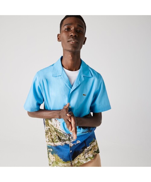 セール】ランドスケープグラフィックオープンネックシャツ（シャツ