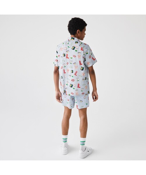 LACOSTE(ラコステ)の「ランドスケープグラフィックオープンネックシャツ(シャツ/ブラウス・メンズ・スカイブルー/ライトブルー/ピンク・38/39/41/40)」の14枚目の写真
