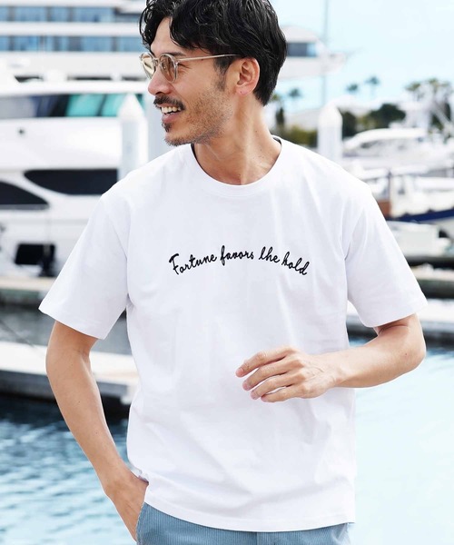 jiggys shop(ジギーズショップ)の「ロゴ刺繍 半袖Tシャツ(Tシャツ/カットソー・メンズ・ホワイト系その他4/グレイッシュベージュ/ホワイト/ブラック系その他4/ホワイト系その他/ブラック系その他/ブラック系その他3/ブルー系その他/ブルー系その他2/ブラック/ブラック系その他2/ホワイト系その他2/ベージュ系その他/ホワイト系その他3/ホワイト系その他5/ホワイト系その他6/ホワイト系その他7/ホワイト系1/ホワイト系/ホワイト系2/ブラック系その他5/ホワイト系3/ブラック系その他6/ブラック系その他7/ブラック系/ブラック系1・X-LARGE/SMALL/MEDIUM/LARGE)」の1枚目の写真