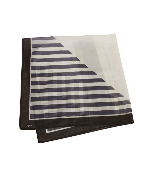 Ungrid（アングリッド）の「モチーフ大判スカーフ（バンダナ/スカーフ・レディース・ブラウン/ブルー・FREE）」の5枚目の写真