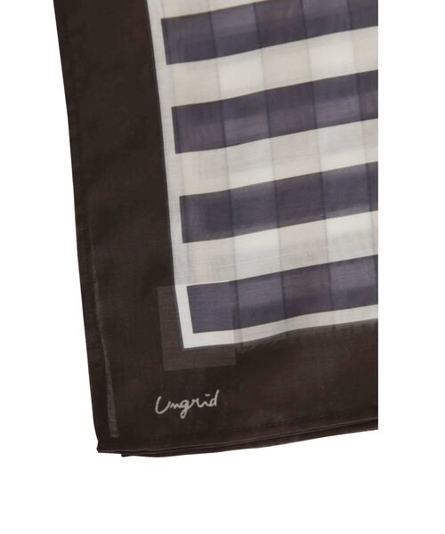 Ungrid（アングリッド）の「モチーフ大判スカーフ（バンダナ/スカーフ・レディース・ブラウン/ブルー・FREE）」の6枚目の写真