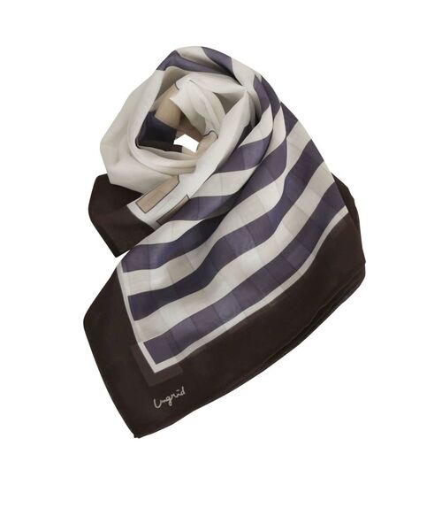 Ungrid（アングリッド）の「モチーフ大判スカーフ（バンダナ/スカーフ・レディース・ブラウン/ブルー・FREE）」の7枚目の写真