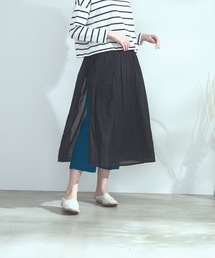 【C-FORT POINT】インド綿　無地パンツスカート