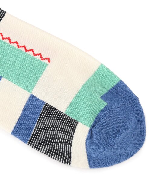 TAKEO KIKUCHI（タケオキクチ）の「◆パッチワーク アンクルソックス（ソックス/靴下・メンズ・ベージュ系その他7/ブルー系9/ピンク系・00）」の5枚目の写真