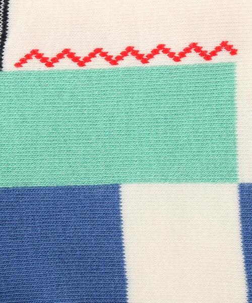 TAKEO KIKUCHI（タケオキクチ）の「◆パッチワーク アンクルソックス（ソックス/靴下・メンズ・ベージュ系その他7/ブルー系9/ピンク系・00）」の7枚目の写真