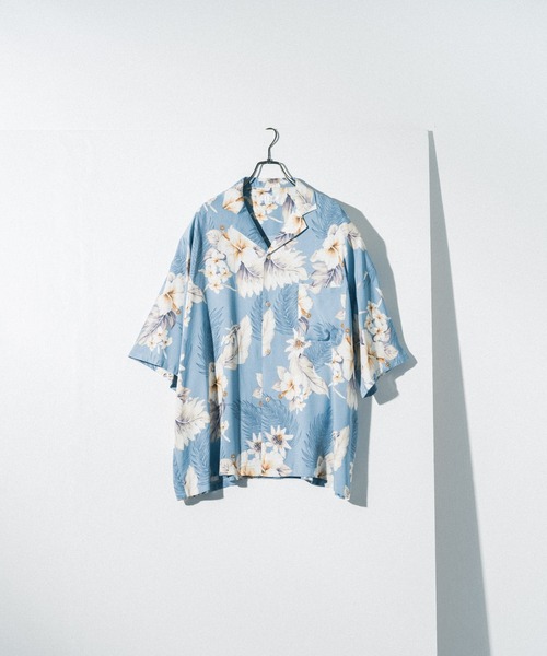 Ressaca（レサーカ）の「オーバーサイズ レーヨン アロハシャツ 総柄 オープンカラーシャツ（シャツ/ブラウス・メンズ・ベージュ/ホワイト系/ベージュ系/ブラック/その他1/ブラック系2/ホワイト/その他/ブラック系1/ブルー/ブラック系/ブルー系/ホワイト系1・M/L）」の11枚目の写真